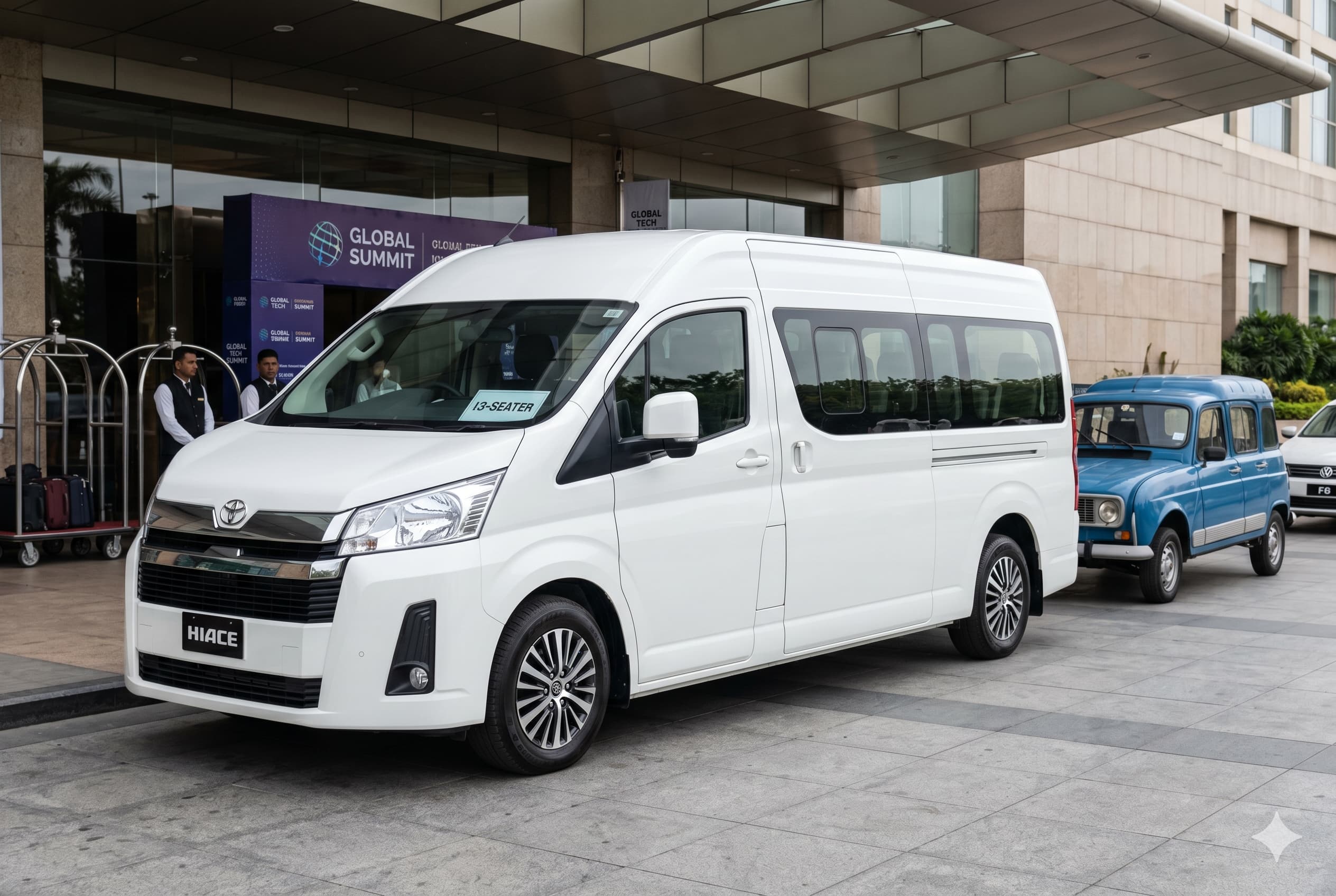 Toyota Hiace 13-seater minibus for large group transport in Singapore